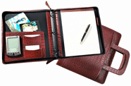 Ziparound Croco Leather Organizer