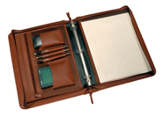 Leather Zippered Lefty Pad Holder